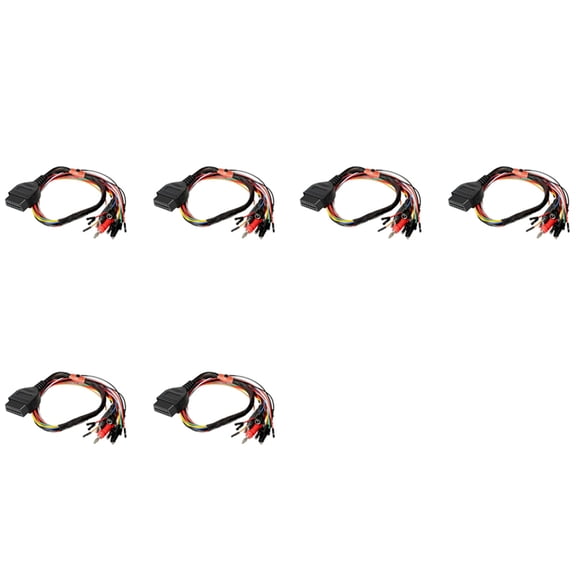 6X Car MPPS V18 Version V18.12.3.8 Breakout Tricore Cable ECU Programming Multi-Connector OBD 16PIN Bench Pinout Cable,6 x OBD Cable,Black