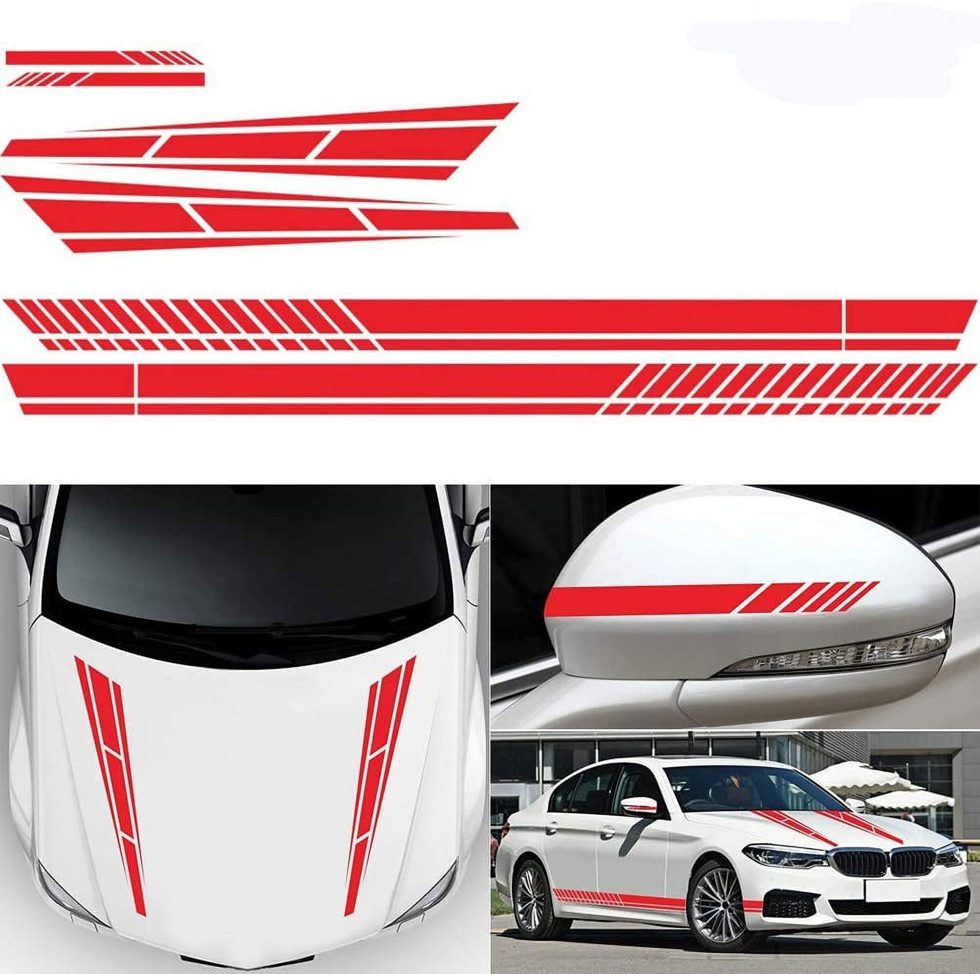 6X Car Sticker Side Stripe Sticker Vinyl Decal Car Side Graphic Sticker ...