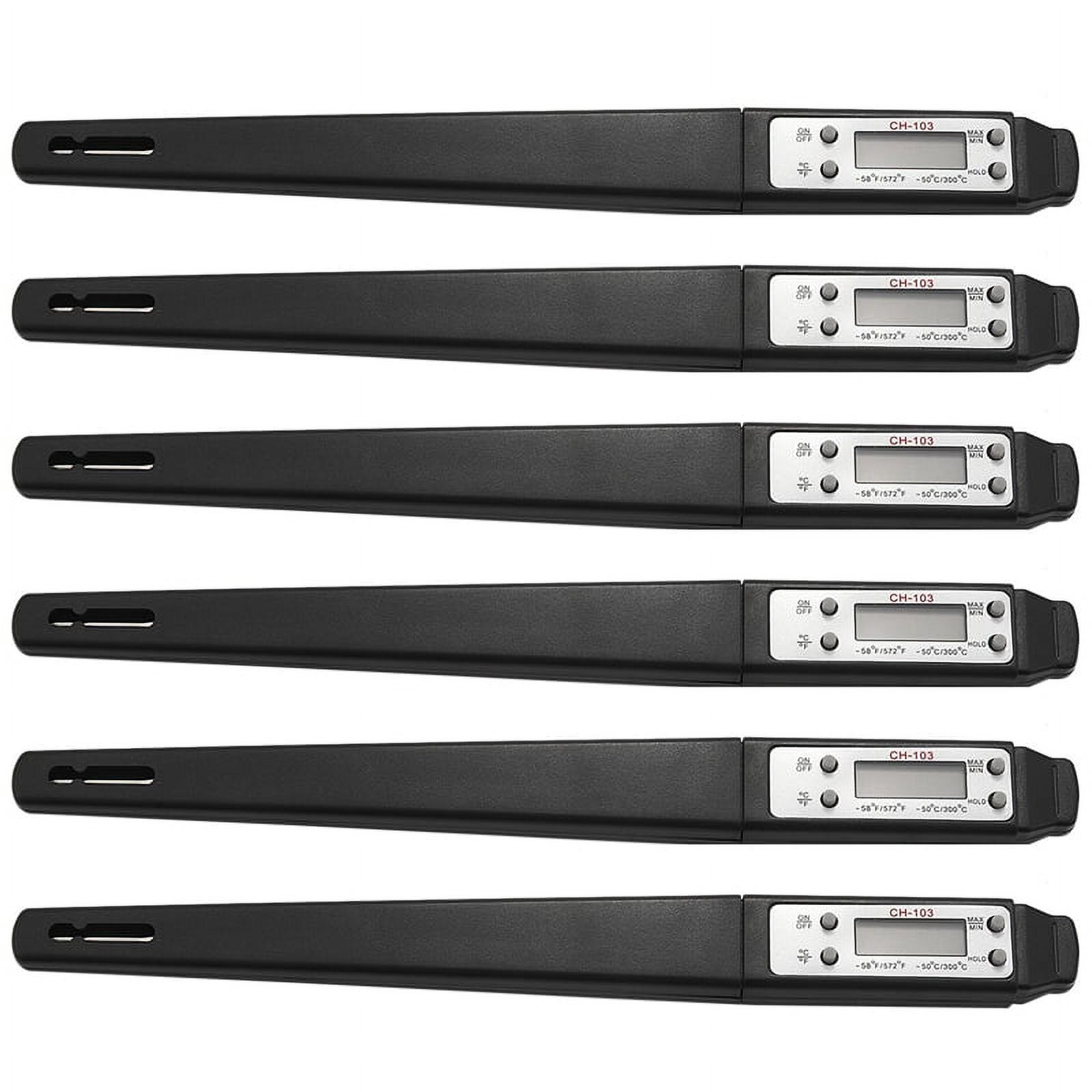 6X Cooking Food Thermometer Digital Instant Reading Meat Thermometer Barbecue Thermometer High (Black)