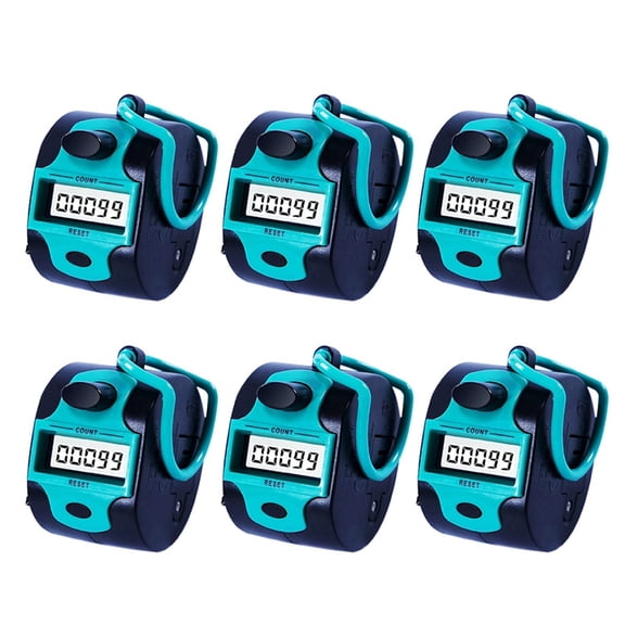 6X Counter Electronic Clicker Manual Digital  Counter Finger Ring Mechanical Handheld Counter for Row People Golf