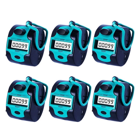 6X Counter Electronic Clicker Manual Digital Counter Finger Ring Mechanical Handheld Counter for Row People Golf