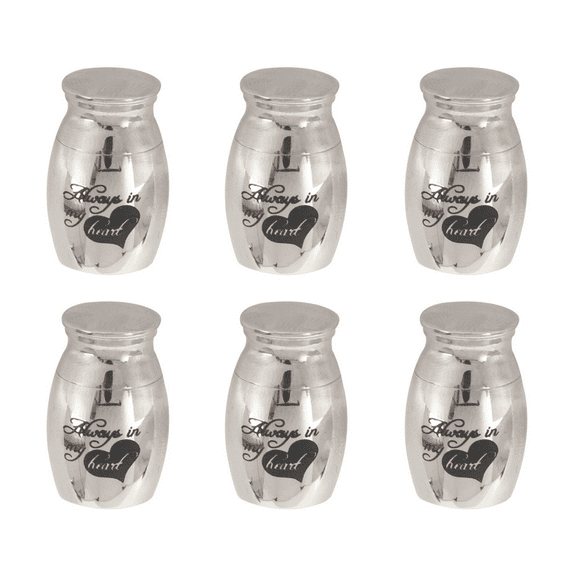 6X Cremation Urns, Ashes Keepsake, Memorial Mini Urn Funeral Urn