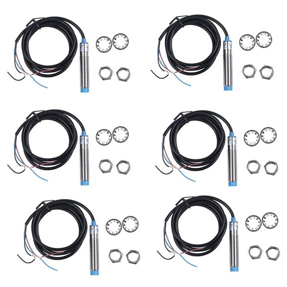 6X DC 6-36V PNP NO 3-Wire 4mm Cylindrical Inductive Proximity Sensor Approach Switch LJ12A3-4-Z/BY