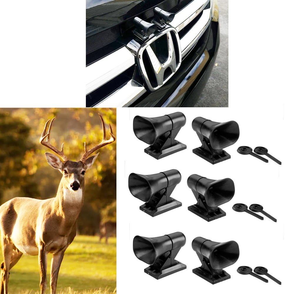ALLTOPBARGAINS 6X Deer Whistles Wildlife Warning Device Animal Sonic Alert Car Safety Accessory