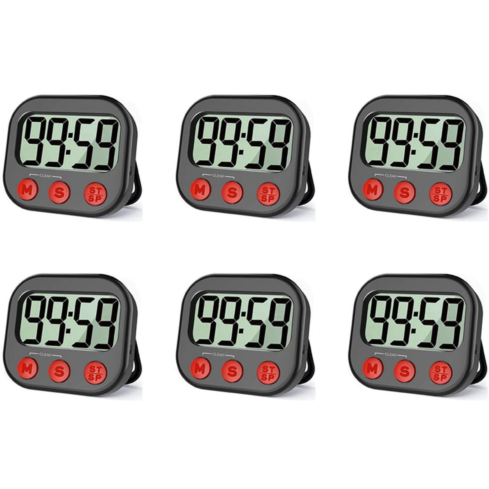 6X , Digital Visual Timer Magnetic Clock Stopwatch Countdown Timer, LCD ...