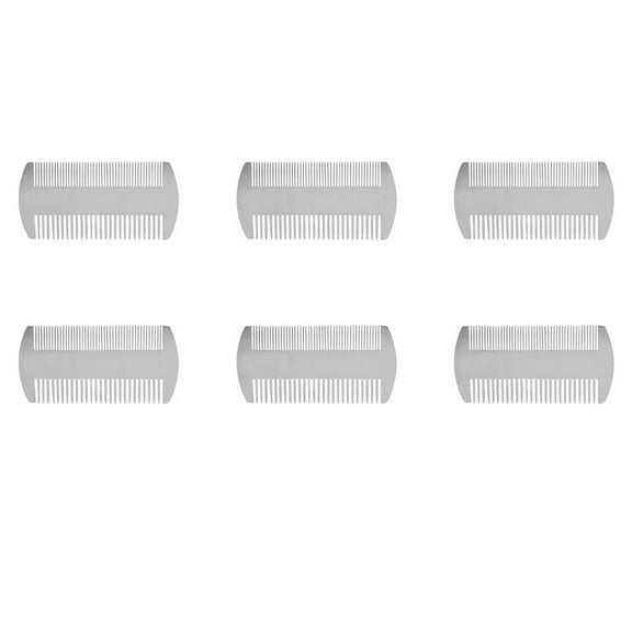 6X Dual Action Edc Credit Card Size Comb Wallet Comb Pocket Comb Anti-Static Hair Comb Beard Mustache Comb for Man