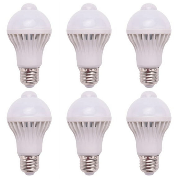 6X E27 Led Bulb Light Motion Sensor Light LED PIR Motion Sensor Lamp Globe Bulb Light Lamp, 5W