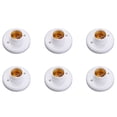 thumbnail image 1 of 6X E27 Round Plastic Base Screw Light Bulb Lamp Socket Holder White, 1 of 4