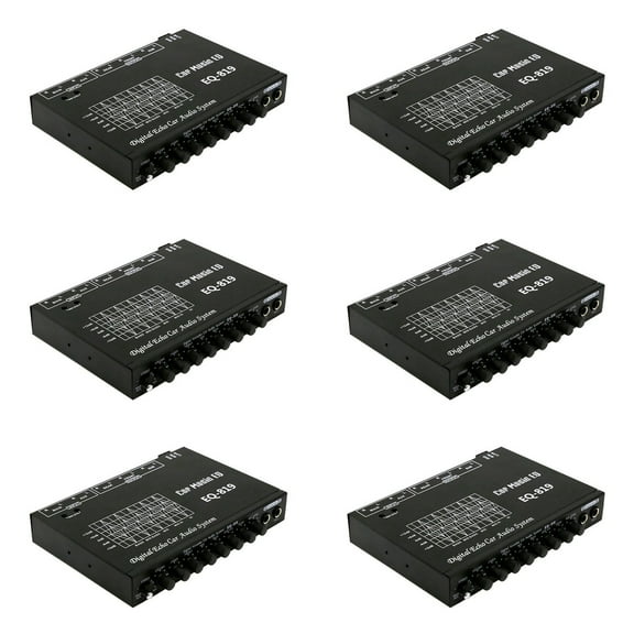 6X EQ-819 Car Equalizer Multifunctional Car Audio EQ Tuning Crossover Amplifier Parametric Equalizer Car Audio Equalizer