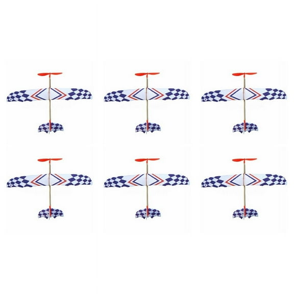 6X Elastic Rubber Band Powered DIY Foam Plane Model Kit Aircraft Educational Toy
