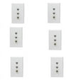 thumbnail image 1 of 6X Ethernet Coax Wall Plate,2 Port Cat6 RJ45 1 Port F Type Connector Coax Female to Female Wall Plate,White, 1 of 7