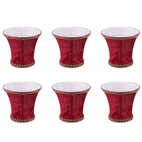 6X Fabric Clip on Lamp Shade, E14 Handmade Lampshade for Modern European Style Wall Sconce Lamp, Crystal Lamp