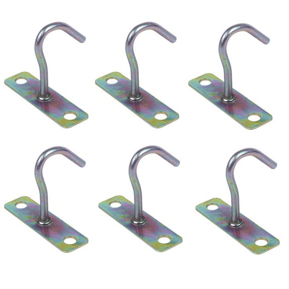 6X Fan Fixture Metal J Shaped Ceiling Mount Hook Hanger 80mm Height