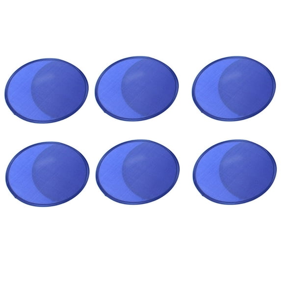 6X Foldable Round Fan-Blue