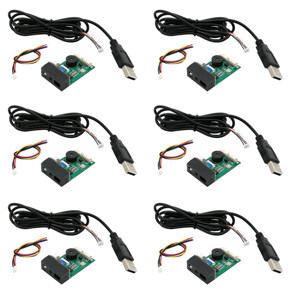 6X GM67 1D/2D USB UART Barcode Scanner QR Code Scanner Module Reader,6 x GM67 scanning module 6 x USB cable 6 x Serial port cable,Green