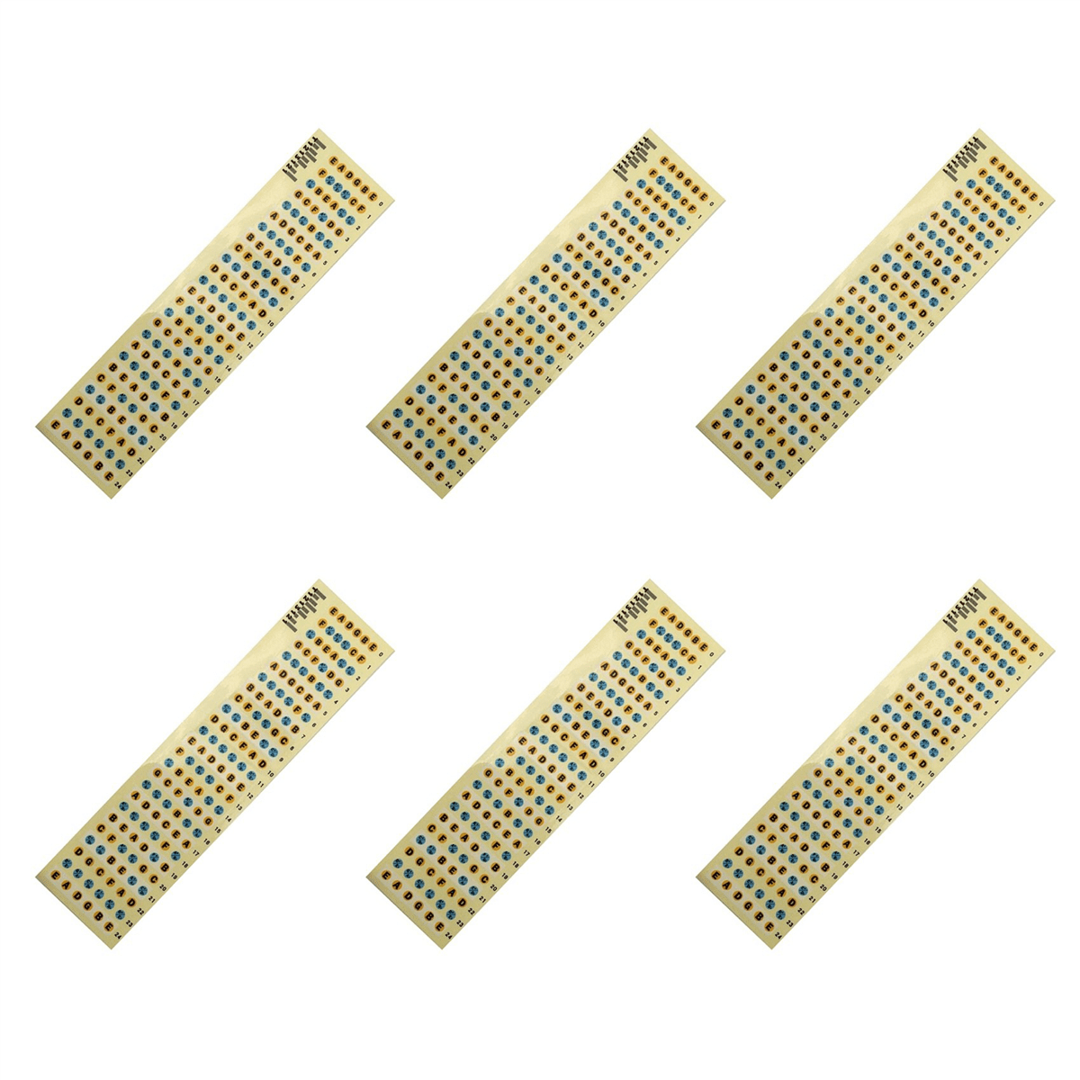 6X Guitar Fretboard Note Decals Fingerboard Frets Map Sticker for