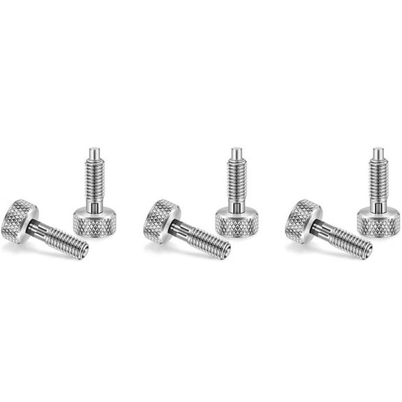 6X Hand Retractable Spring Plunger with Knurled Handle Stainless Steel Lock-Out M6 Type Release Pins for Rolling Toolbox