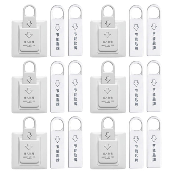 6X High Grade Hotel Magnetic Card Switch Energy Saving Switch Insert Key for Power with 18 Card