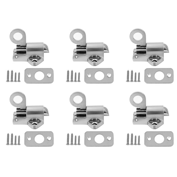6X Home Security Spring Slide Bolt Window Door Automatic Latch Lock Self Closing