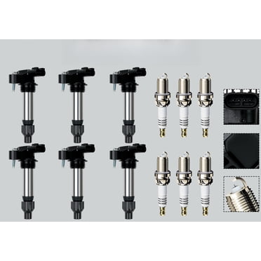 6x Ignition Coils + Iridium Spark Plugs Kit For Buick, Cadillac, GMC, Chevy 3.6L V6 (UF569 Compatible)