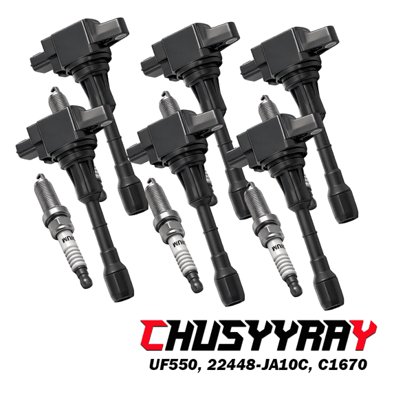 6X Ignition Coil & 6X Iridium Spark Plug for INFINITI G35 2007-2008 3.5L UF550
