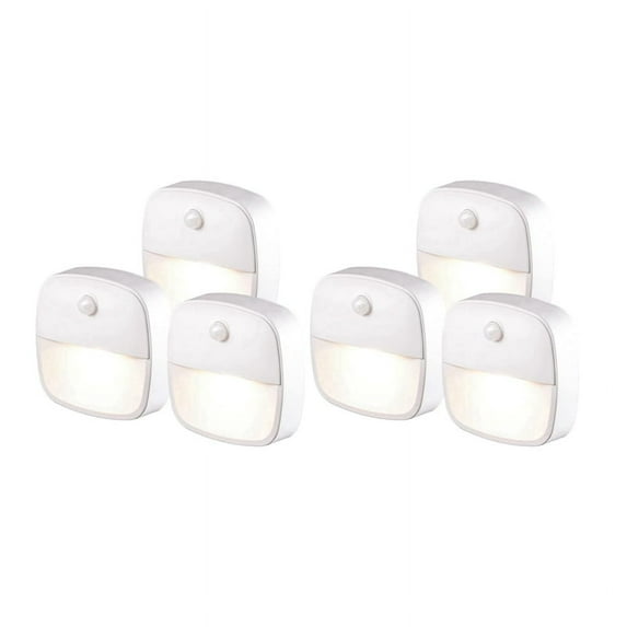 6X Indoor Motion Sensor Light,Battery Operated LED Night Light, Automatic Stair Night Light for Hallway