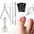thumbnail image 1 of 6X Ingrown Toenail Set Tools Kit Nail Treatment Foot Hands Pedicure Tools Fungus, 1 of 9