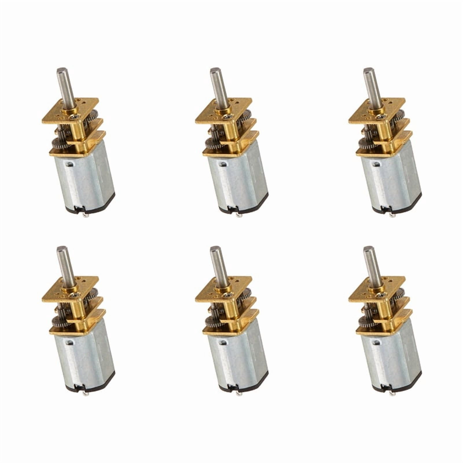 6X JA12-N20 Model DC 12V 100RPM Torque Mini Motor Silver+Gold - Walmart.com