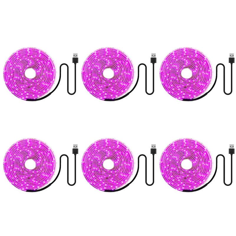 6X LED Grow Light Full Spectrum 5V USB Grow Light Strip 2835 LED for Plants Greenhouse Hydroponic Growing 100cm