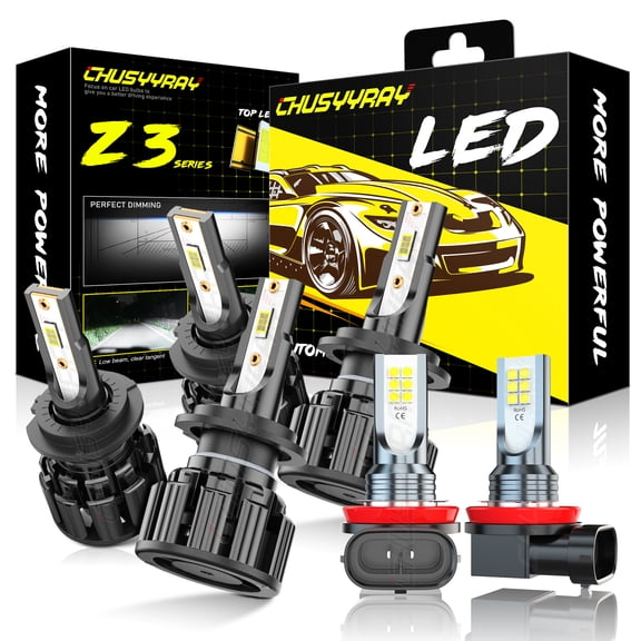 6X LED Headlight Bulbs Kit High/Lo+Fog Light Bulbs For Hyundai Genesis Coupe 2013-2016