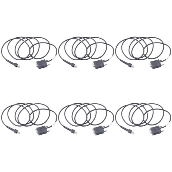 6X LS2208 RS232 Serial Cable CBA-R01-S07PAR Barcode Scanner LS2208 6.5 Feet