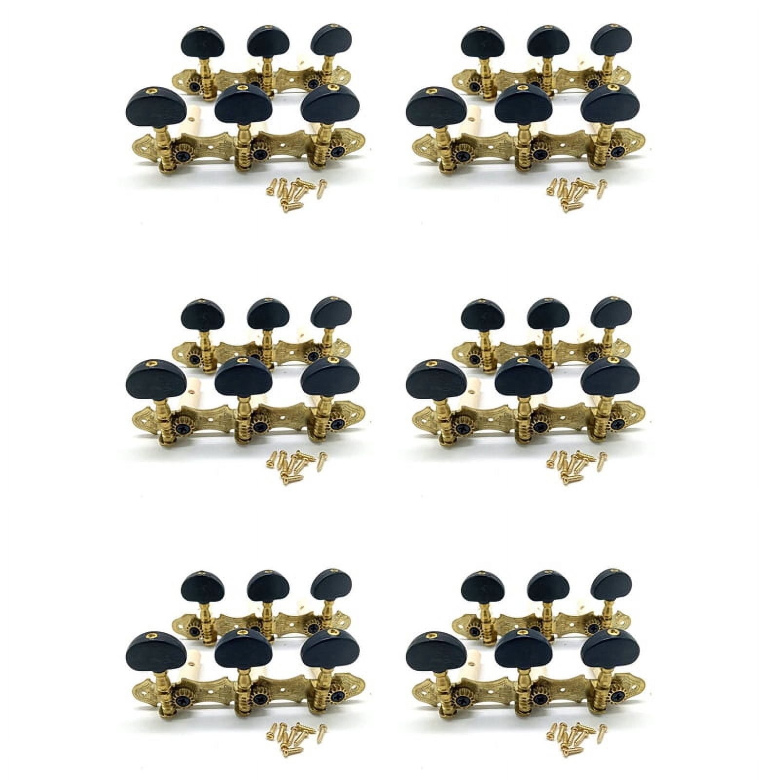 6X Left Right Classical Guitar String Tuning Pegs Machine Heads Tuners Keys 3L3R Professional Guitar Accessories,Black