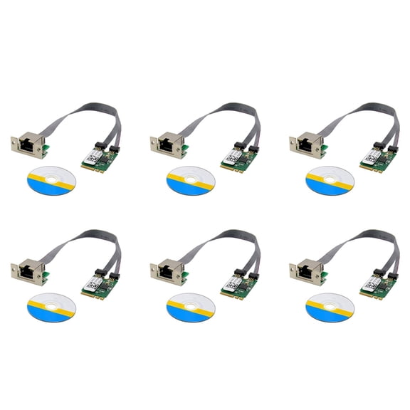 6X M.2 A+E KEY 2.5G Ethernet LAN Card RTL8125B Industrial Control Network Card PCI Express Network Adapter
