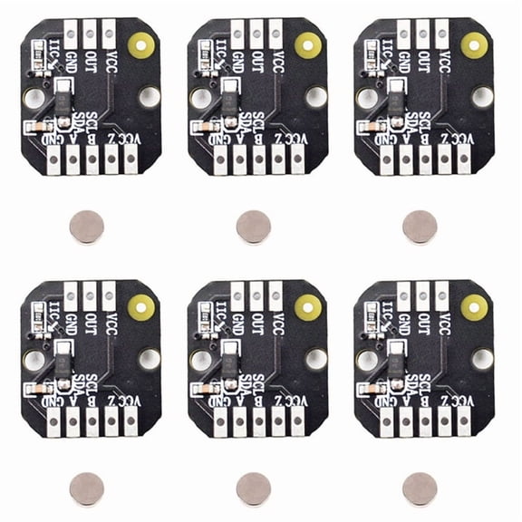 6X MT6701 Magnetic Encoder Module PWM/ Brushless Motor Encoder ABZ Mode 1024 Lines Replaces AS5600 Module