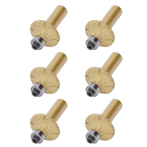 6X Marble 31mm Dia Bullnose Diamond Profile Wheel Router Bit