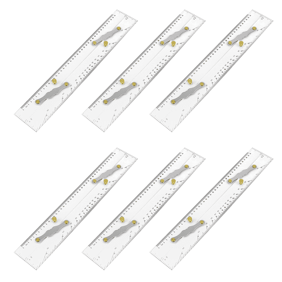 6X Marine Parallel Ruler Clear Scales, Mapping Points to Pull Parallel Ruler 450MM, Nautical Charts Parallel Ruler
