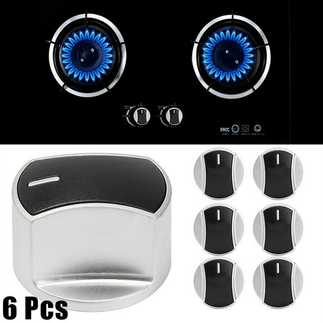 6X Metal Gas Stove Knobs Cooker Oven Switch Control Hob Kitchen Knob