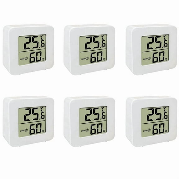 6X Mini Indoor Thermometer LCD Digital Temperature Room Hygrometer Gauge Sensor Humidity Meter Home