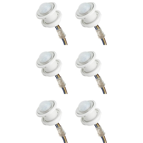 6X Mini Motion Sensor Light Switch 110-220V PIR Sensor Smart Detection Time Delay Adjustable Infrared Induction Detector