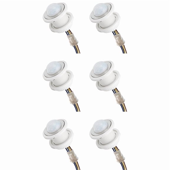 6X Mini Motion Sensor Light Switch 110-220V PIR Sensor Smart Detection Time Delay Adjustable Infrared Induction Detector