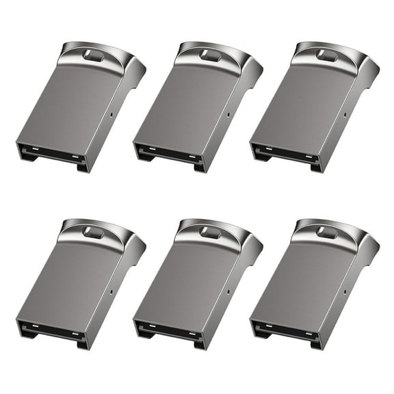 6X Mini TF Card Reader USB Computer Card Reader TF Card Memory Reader Adapter with LED Indicator for Computer Car Audio,6 x Card Reader,Silver