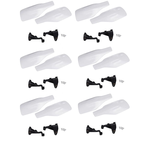 6X Motocross Handguard Motorcycle Hand Guard Protector White for TX FC FE TE TC FX 125/250/300/350/450/501S,6 pair x Hand Guard Protectors,White
