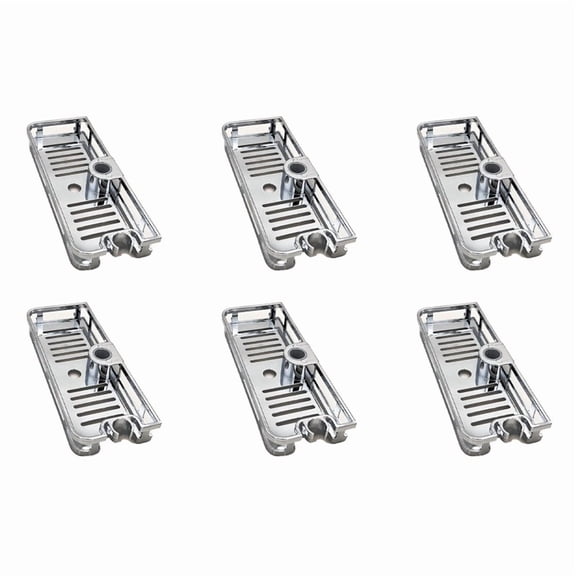 6X Multifunction Organizer Bathroom Lifting Rod Removable Stand No Drilling Soap Holder Shower Tray