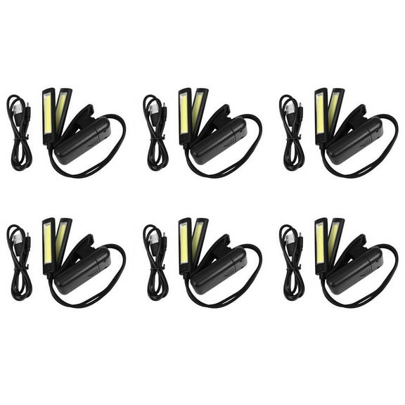 6X Music Stand Light Clip on LED Lamp - No Flicker, Fully Adjustable, 6 Levels of Brightness - Also for Book Reading