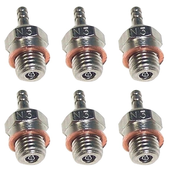 6X N3 Hot Glow Plug Spark for 70117 1/10 1/8 RC Truck Nitro Engine Parts