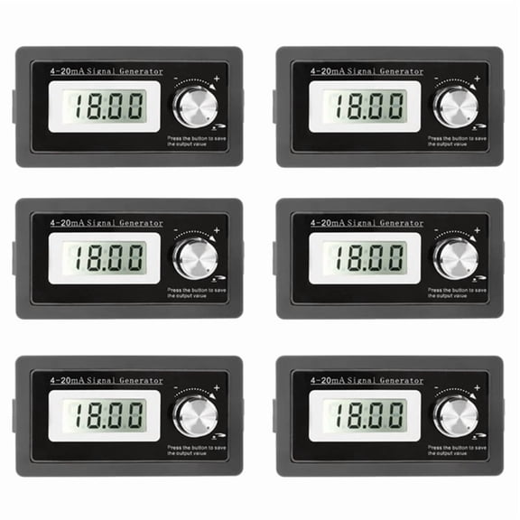 6X New 2-Wire 4-20MA Current Signal Generator Panel-Mounted Current Loop Generator 4 to 20MA Simulator High