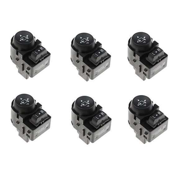 6X New Power Mirror Black Control Button Switch Fits for 23301469,6 x Rearview mirror switch,Black
