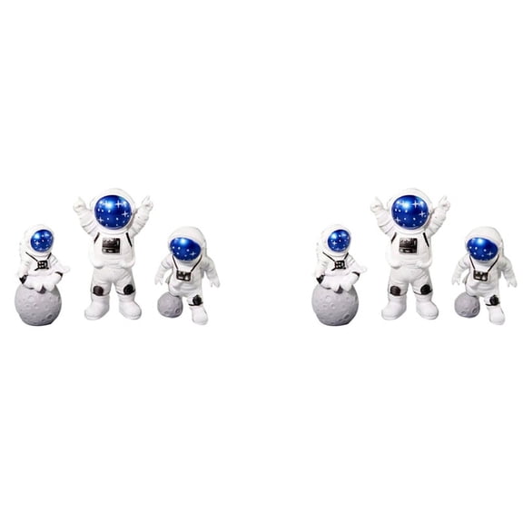 6X Nordic Astronaut Figurines Resin Model Mini Table Ornaments Living Room DIY Decor Accessories Starry Blue,6 x Diving Astronaut Statue,Starry Blue