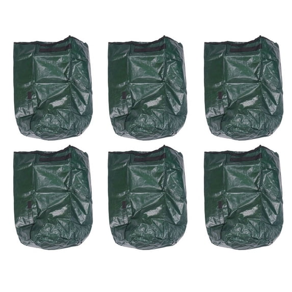 6X Organic Waste Kitchen Garden Yard Compost Bag Environmental PE Cloth ...