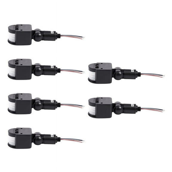 6X Outdoor 12V DC Automatic Infrared PIR Motion Sensor Switch for LED Light, Black,6 x 12V human infrared sensor,Black